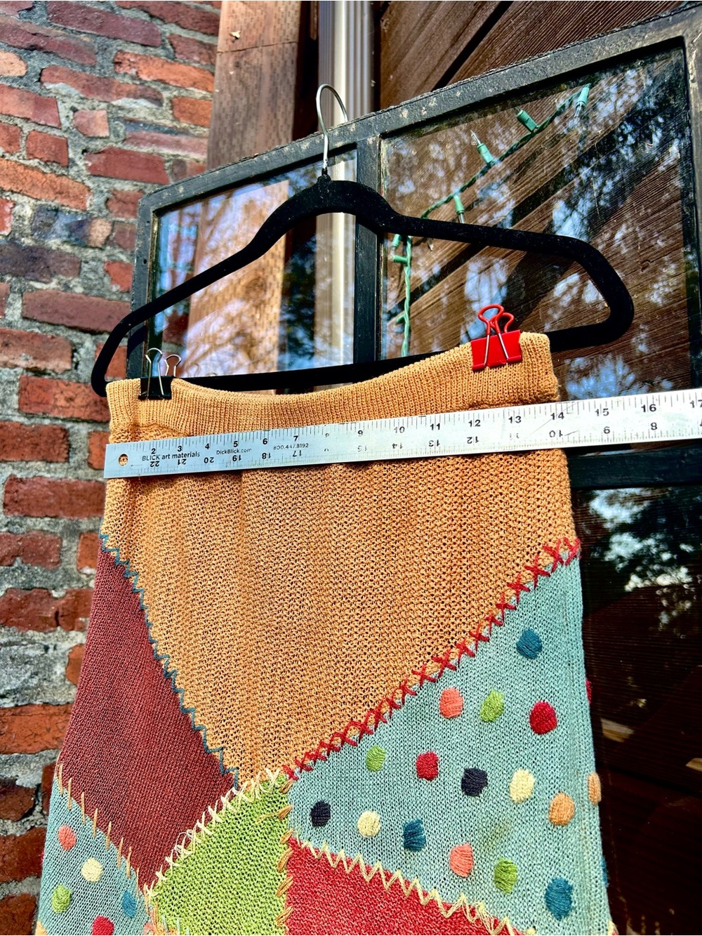 Double D Ranch Knit Patchwork Skirt. - Picture 4 of 4